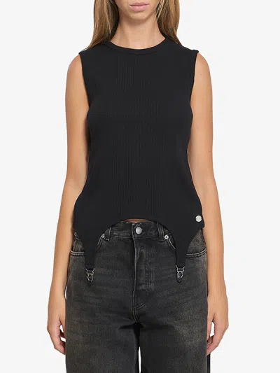 JEAN PAUL GAULTIER TANK TOP WITH LINGERIE GARTER
