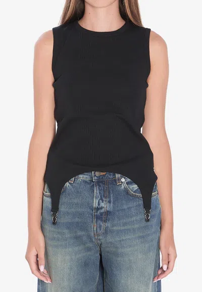JEAN PAUL GAULTIER TANK TOP WITH LINGERIE GARTER