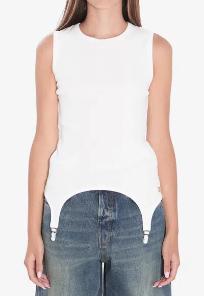 JEAN PAUL GAULTIER TANK TOP WITH LINGERIE GARTER