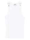Jean Paul Gaultier Tank Top With Overall Engraved Clothing In White