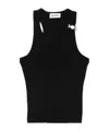 Jean Paul Gaultier Tank Top With Gold-tone Hardware And Ribbed Texture In Black