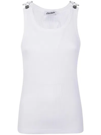 JEAN PAUL GAULTIER JEAN PAUL GAULTIER TANK TOP WITH WITH OVERALL ENGRAVED