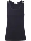 Jean Paul Gaultier Tank Top With With Overall Engraved Clothing In Black