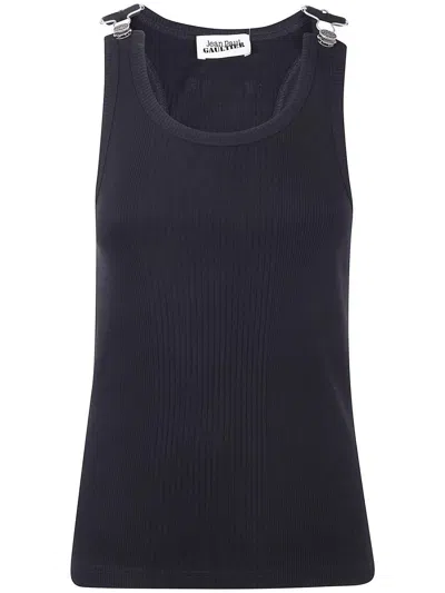 JEAN PAUL GAULTIER JEAN PAUL GAULTIER TANK TOP WITH WITH OVERALL ENGRAVED