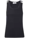 Jean Paul Gaultier Tank Top With With Overall Engraved Clothing In Black
