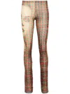 Jean Paul Gaultier Multicolor Check Lounge Pants In Red