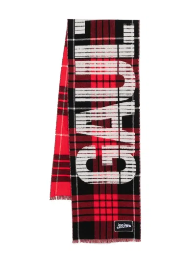 Jean Paul Gaultier Tartan Wool Scarf With "gaultier" Logo