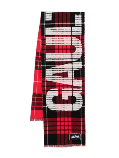 Jean Paul Gaultier Tartan Wool Scarf With "gaultier" Logo Accessories