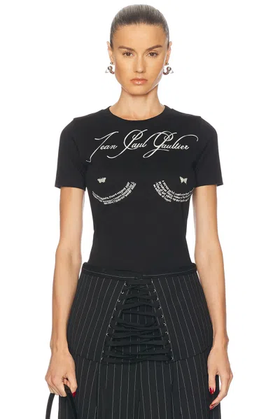 Jean Paul Gaultier Tattoo Baby Tee In Multicolor