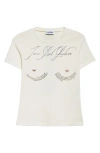 Jean Paul Gaultier Bedrucktes T-shirt Aus Baumwoll-jersey In Off White/black