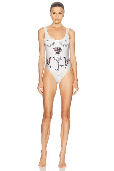 JEAN PAUL GAULTIER TATTOO ROSES SWIMSWUIT
