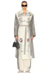 Jean Paul Gaultier Tattoo Printed Lightweight Trench Coat