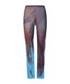 Jean Paul Gaultier Reedition Tennis Costume Sheer Print Trousers In Multi