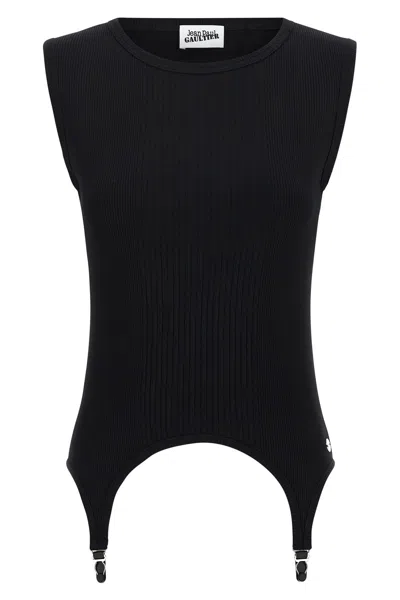 JEAN PAUL GAULTIER 'THE BLACK GARTER' TANK TOP