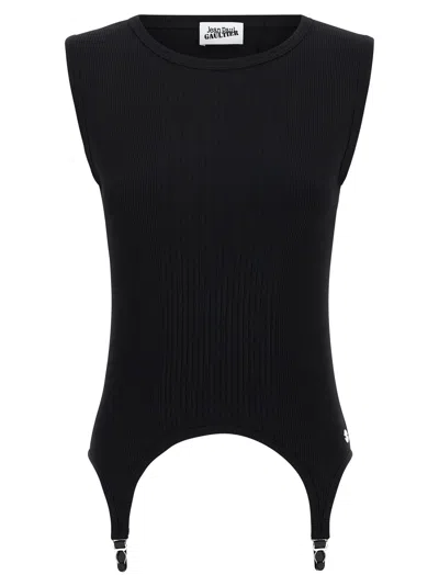 Jean Paul Gaultier The Black Garter Tops Black