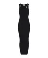 Jean Paul Gaultier Womens Black Ribbed Scoop-neck Cotton-jersey Midi Dress In Black