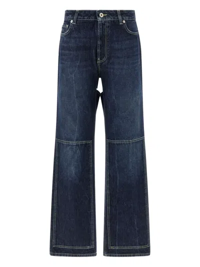 Jean Paul Gaultier The Blue Cut-out Wide-leg Jeans