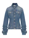 Jean Paul Gaultier The Blue Denim Jacket With Oversized Sleeves Jacket In Blue