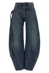 Jean Paul Gaultier Relaxed-fit Low-rise Jeans With Unique Side Zipper In Blue