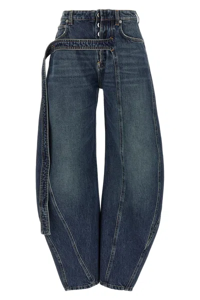 Jean Paul Gaultier Relaxed-fit Low-rise Jeans With Unique Side Zipper In Blue