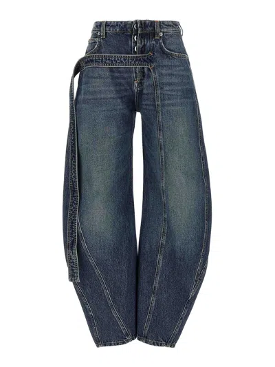 JEAN PAUL GAULTIER THE BLUE DENIM STRAP JEANS