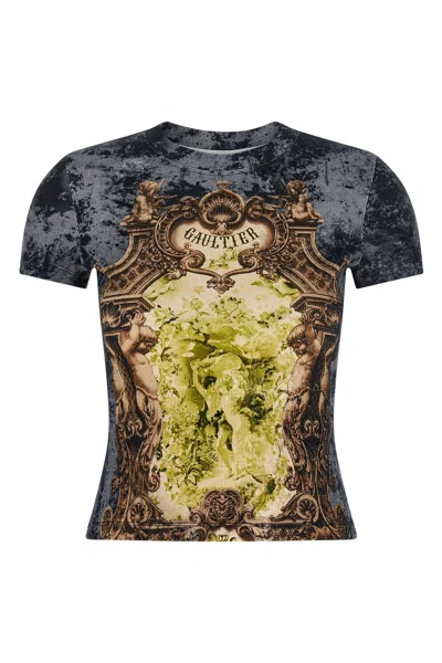 Jean Paul Gaultier 'the Blue Médaillon' T-shirt In Multi