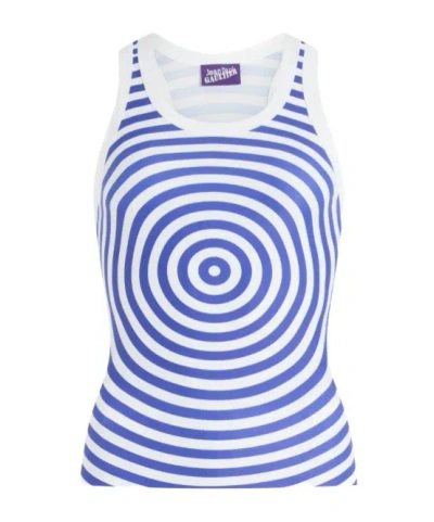 Jean Paul Gaultier The Blue Target Tank Top In Multi