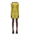 Jean Paul Gaultier The Body Morphing Knitted Minidress In Green
