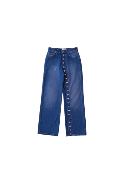 Jean Paul Gaultier "the Buttoned Denim" Jeans Blue