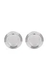 Jean Paul Gaultier Logo-engraved Earrings In 银色