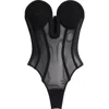 Jean Paul Gaultier Inserted Corset Bodysuit In Black