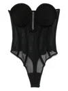 Jean Paul Gaultier Inserted Corset Bodysuit In Black