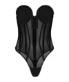 Jean Paul Gaultier Inserted Corset Bodysuit In Black
