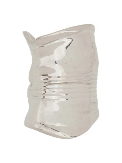 Jean Paul Gaultier "the Crushed Can" Earring In Metallic