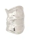 Jean Paul Gaultier "the Crushed Can" Ring In Metallic