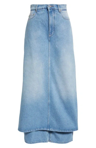 Jean Paul Gaultier The Denim Pant Skirt In Light Blue
