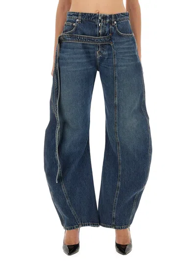 Jean Paul Gaultier The Denim Strap Jeans In Blue