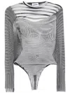 Jean Paul Gaultier The Draped Body Morphing Bodysuit In Schwarz