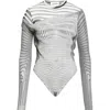 Jean Paul Gaultier The Draped Body Morphing Bodysuit In White/black