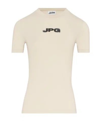 Jean Paul Gaultier The Ecru Jpg Baby Tee In Neutral