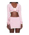 Jean Paul Gaultier White & Pink 'the Flower' Long Sleeve T-shirt In Pink