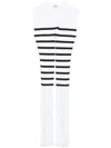 Jean Paul Gaultier Ribbed Cotton Top Fringe Detail In White