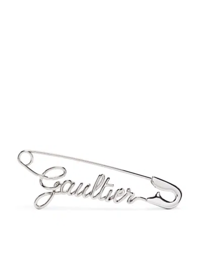 Jean Paul Gaultier The Gaultier Safety Pin Earring Donna Silver In Bronze In Metallic