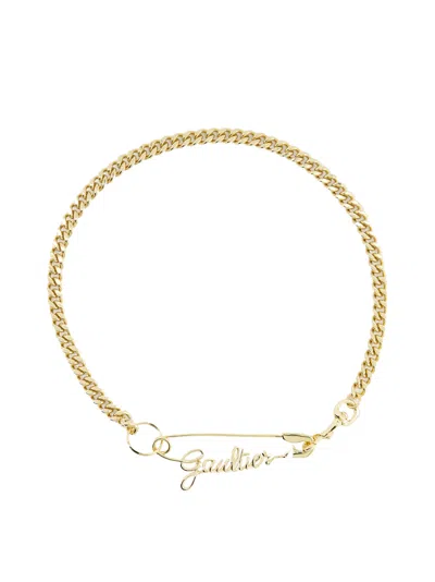 Jean Paul Gaultier The Gaultier Safety Pin Necklace In Gold