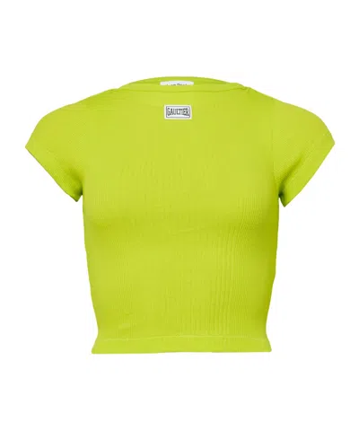 Jean Paul Gaultier The Gaultier Short Sleeves T-shirt In Green