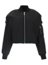 Jean Paul Gaultier Cropped Bomber With Hidden Hood Detail In Black