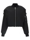 Jean Paul Gaultier Cropped Bomber With Hidden Hood Detail In Black