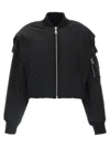 Jean Paul Gaultier Cropped Bomber With Hidden Hood Detail In Black