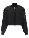 Jean Paul Gaultier Cropped Bomber With Hidden Hood Detail In Black