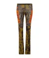 Jean Paul Gaultier Straight Flared Graphic Print Stretch Trousers In Multi